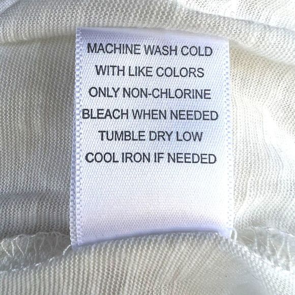 L.A. HEARTS Women's Blouse Ivory Boho Large Crinkle-Rayon 3/4 Sleeve Square Neck - Picture 12 of 14